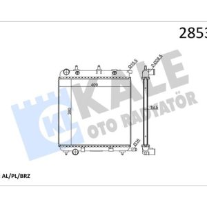 RADYATÖR BRAZİNG C3 04/02 207 02/06 1007 04/05 KLİMASIZ MEK 380x409x26