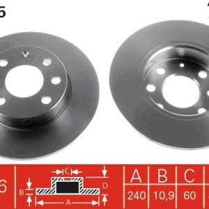 ÖN FREN AYNASI CORSA C 1.0-1.2 16V 01 11 240x11x4DL DOLU