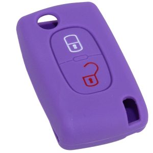 KONTAK ANAHTAR KUMANDA KORUYUCU KILIF SİLİKON MOR PEUGEOT 207-P307-P308-PARTNER-CITROEN C2-C3-C4 HMA100-MR