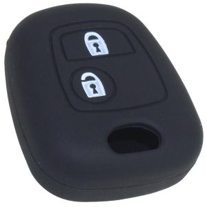 KONTAK ANAHTAR KUMANDA KORUYUCU KILIF SİLİKON 2 TUŞ SİYAH PEUGEOT 206-307-C2-C3-C4 HMA101-S