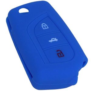 KONTAK ANAHTAR KUMANDA KORUYUCU KILIF SİLİKON 3 TUŞ MAVİ TOYOTA AURIS