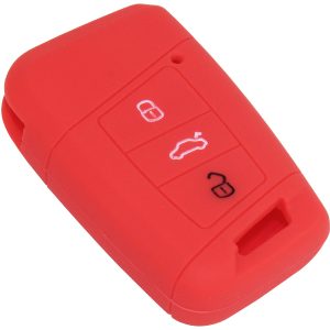 KONTAK ANAHTAR KUMANDA KORUYUCU KILIF SİLİKON KIRMIZI VW PASSAT B8-ARTEON-TIGUAN-GOLF-SKODA SUPER B KODIAQ-SEAT ATECA HMA155-K