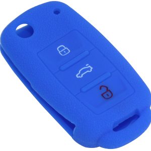 KONTAK ANAHTAR KUMANDA KORUYUCU KILIF SİLİKON MAVİ VW CADDY-JETTA-POLO-GOLF 6-SEAT LEON HMA156-M