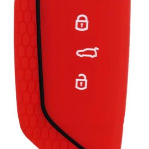 KONTAK ANAHTAR KUMANDA KORUYUCU KILIF SİLİKON 3 TUŞ KIRMIZI VW GOLF 8-ID 4-ID 3 HMA157-K