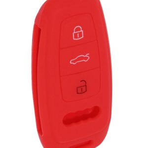 KONTAK ANAHTAR KUMANDA KORUYUCU KILIF SİLİKON KIRMIZI AUDI A1-A3-A4-A5-A6-A7-A8-Q3-Q5-Q7 S4-S5-S7-S8-R8-TT HMA210-K