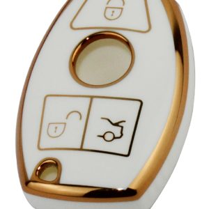 KONTAK ANAHTAR KUMANDA KORUYUCU KILIF TPU 3 TUŞ BEYAZ MERCEDES SMART KEYLESS HMA219-B