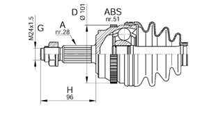 AKS KAFASI DIŞ MASTER II 1.9DCI-2.2DCI-2.5DCI-2.8DTI-MOVANO 2.2DTI-2.8 DTI 02 BÜYÜK KAFA 607453 8200499895-8200169288