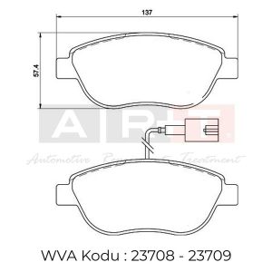 FREN BALATASI ÖN FIAT PUNTO. PUNTO EVO 1.3JTD. 1.4TURBO. 1.6 - LP1721 2WI 09/10 77365468