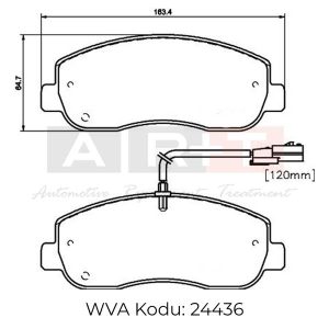 ÖN BALATA MASTER III 2.3DCİ 2.10 13 MOVANO 2.3CDTİ 5.10 14 NISSAN NV400 2.3CDİ 11 410604386R-4106000Q0L 410602889R-410603847R-410601061R