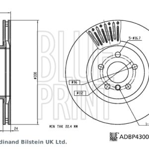 FREN DISKI ON BMW G30 G31 F90 16 X3 G01 17 X4 G02 18 G29 34116860907-34106865722