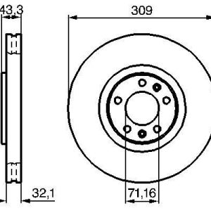ÖN FREN AYNASI PEUGEOT P607 00 11 43x309x5DL HAVALI