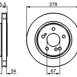 FREN DISKI ARKA MERCEDES W202 W203 CL203 S203 C208 C209 A208 A209 W210 R170