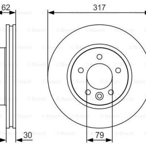 FREN DISKI ON DISCOVERY 3 L319 04 09 DISCOVERY 4 L319 09 18 0986479S25 SDB000604-SDB000603
