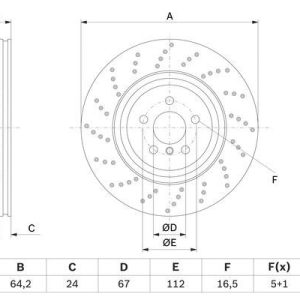FREN DISKI HAVALI DELIKLI ARKA SOL BMW G30 G32 G11