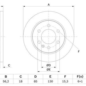 FREN DISKI ARKA MERCEDES SPRINTER B907 B910 18 ELEKTRONIK PARK FRENI