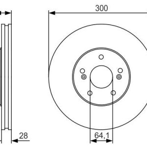 ÖN FREN DİSKİ HAVA KANALLI HONDA ACCORD ACCORD 2.0L R20A3 CU1 08-15 - 300 ÇAP X 5 BİJON Adet disk fiyatıdır