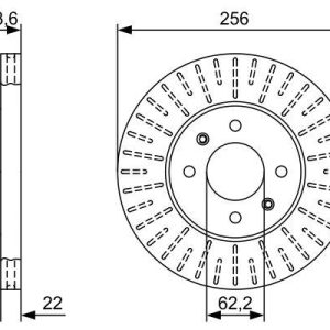 ÖN FREN AYNASI ACCENT BLUE 1.4 CVVT-1.6 CRDI 11- İ20 12- 256x22x4DL HAVALI 517120U000-517121R000