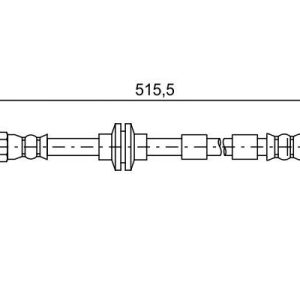 FREN HORTUMU ON MERCEDES CITAN W415 12 . RENAULT KANGOO III 08