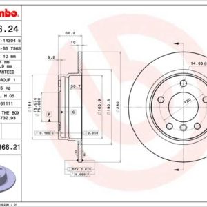FREN DISKI ARKA DUZ BMW E36-E46 34216864051