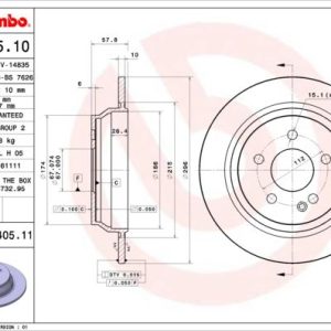 FREN DISKI ARKA MERCEDES VITO W639 03 A6394230112