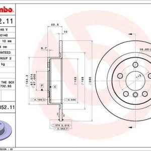 FREN DISKI ARKA BMW F40-F45-F46-F48-F39 MINI F54-F60 34216799367
