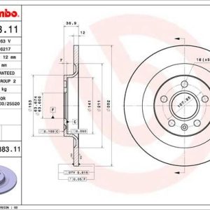 ARKA FREN DİSKİ VOLVO XC40 536 2017 2021 CAP 302X 5 BIJON 16 İNÇ 31471477