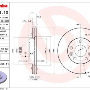 ON FREN DISKI DACIA DUSTER I 10 18 DUSTER II 18 RENAULT MEGANE IV 15 DIŞ ÇAP: 269MM DISKI KALINLIĞI: 22.5MM 5 DELİK HAVALANDIRMALI