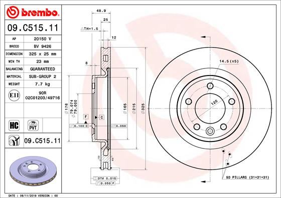 FREN DISKI ARKA LANDROVER DISCOVERY V-RANGE ROVER IV-RANGE ROVER SPORT II LR084067