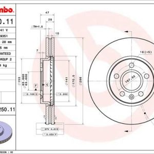 ARKA FREN DİSK VOLVO S60 2019 S90 2016 2019 V60 2018 V90 2016 CAP296X5 16 JANT 31423722