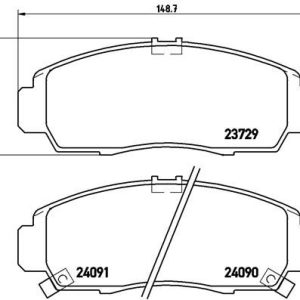 ÖN FREN BALATA HONDA CIVIC 1.6L R16A2 VTEC sedan FD6 06-11 1.8L R18A2 FD7 06- 45022SNBE00-45022SNBE01-45022SDRA10