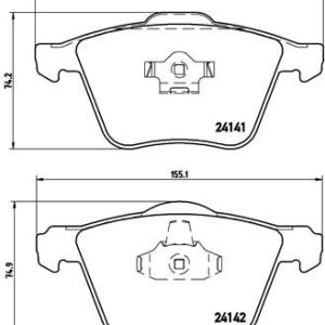 ÖN BALATA VOLVO XC90 2.5T 02 D5 02 T6 02 D5 V8 05 D5 09 3.2 06