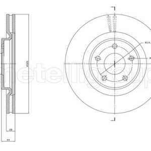 ON FREN DISKI NISSAN X-TRAIL III 15 RENAULT KOLEOS II 16 HAVALANDIRMALI 5DELİK 28x26x44 DIŞ ÇAP:320