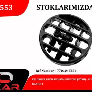 KALORIFER HAVALANDIRMA DIFIZOR SIYAH KANGO I