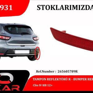 ARKA TAMPON REFLEKTÖRÜ SAĞ RENAULT CLIO IV HB 12