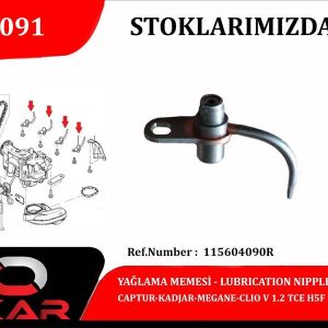 YAĞLAMA MEMESİ CAPTUR-KADJAR-MEGANE-CLIOIV 1.2 TCE H5F