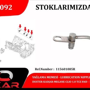 YAĞLAMA MEMESİ DUSTER-KADJAR-MEGANE-CLİO 1.0 TCE H4D-1.3 TCE H5H