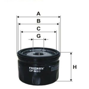 YAĞ FİLTRESİ MGN I-II-II-CLIO I-II-II-FLUENCE-KNG-LGN I-II-III-TWNG-TRAFIC-R9-R19-LOGAN-SANDE-DUSTER OP643.3