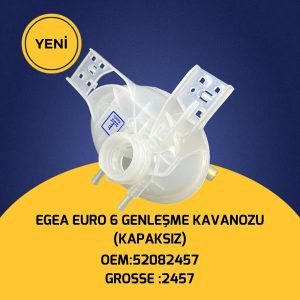 RADYATÖR EK SU DEPOSU GENLEŞME KAVANOZU KAPAKSIZ ÜSTDEN ÇİFT ÇIKIŞ EGEA 1.3 1.6Mjet EURO 6 52082457