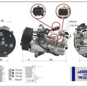 KLİMA KOMPRESÖRÜ SIFIR ÜRÜN RENAULT CLIO V 19 CAPTUR II 20 1.2 TCE 1.0 SCE 1.3TCE NİSSAN JUKE 1.2