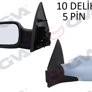 DIŞ DİKİZ AYNASI SOL MEGANE 02 ELEKTRİKLİ ISITMALI ASTARLI ASFERİK 5 FİŞ VM-138EHPAL