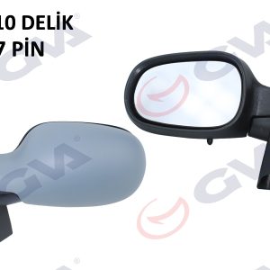 DIŞ DİKİZ AYNASI SOL MEGANE SCENIC 97 ELEKTRİKLİ ISITMALI ASTARLI ASFERİK 5 FİŞ VM-133NEHPL