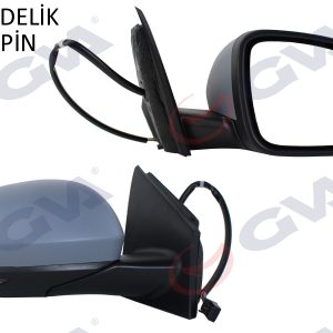 DIŞ DİKİZ AYNASI SAĞ MEGANE 15 ELEKTRİKLİ ISITMALI SİNYALLİ SENSÖRLÜ ASTARLI KONVEKS VM-6142EHPSR 963019417R-963010974R