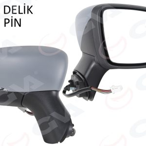 DIŞ DİKİZ AYNASI SAĞ ELEKTRİKLİ ISITMALI SİNYALLİ SENSÖRLÜ ASTARLI KONVEKS CAPTUR 17-