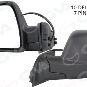 DIŞ DİKİZ AYNASI FIAT YENİ DOBLO COMBİ- CARG0 ELEKTRİKLİ DESENLİ REZİSTANSLI OTOMATİK AÇMA KAPAMA SOL 23-