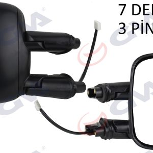 DIŞ DİKİZ AYNASI SAG ELEKTRİKLİ ASTARLI FIAT DOBLO 00 10 KONVEKS 3 FİŞ VM-666EHPR