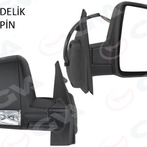 DIŞ DİKİZ AYNASI ELEKTRİKLİ SAĞ DOBLO III 2011 MD. SİNYALLİ KATLANIR / POWER FLOK DESENLİ 10 FİŞ 735645699