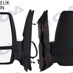 DIŞ DİKİZ AYNASI SOL TRANSIT V363 14 KISA KOL -KATLANMAZ E LEKTRİKLİ ISITMALI SARI SİNYALLİ DESENLİ KONVEKS 6 FİŞ VM-6329NEHL