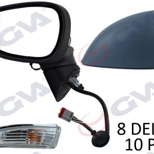 DIŞ DİKİZ AYNASI SOL FIESTA 12 ELEKTRİKLİ ISITMALI KATLANIR SİNYALLİ ASTARLI ASFERİK 10 FİŞ VM-6326NEBAL 1531440 C1BB 17682 GA-1767513