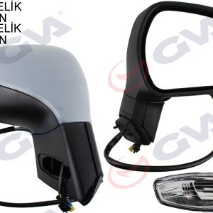DIŞ DİKİZ AYNASI SAĞ 207 06 ELEKTRİKLİ ISITMALI SİNYALLİ SENSÖRLÜ ASTARLI KONVEKS VM-6207EHPSR