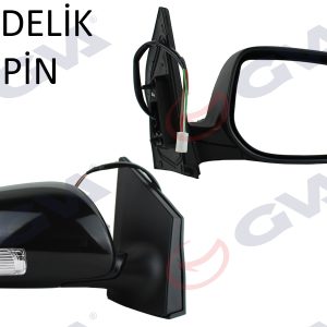 DIŞ DİKİZ AYNASI SAĞ COROLLA 08 ELEKTRİKLİ ISITMALI KATLANIR SİNYALLİ ASTARLI KONVEKS 7 FİŞ VM-6263EBR